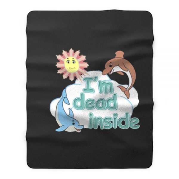 Cheerful Dolphins And Sunshine Fleece Blanket