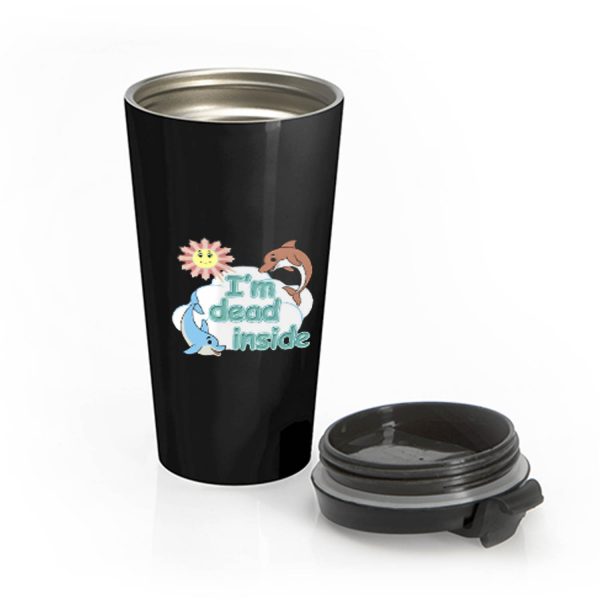 Cheerful Dolphins And Sunshine Stainless Steel Travel Mug