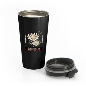 Chrysanthemum Japanese Art Stainless Steel Travel Mug