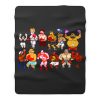 Classic Nes Nintendo 8bit Mike Tyson Punchout Characters Fleece Blanket