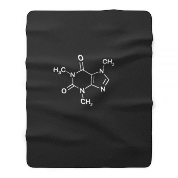 Coffee Molecul Coffee Lover Fleece Blanket