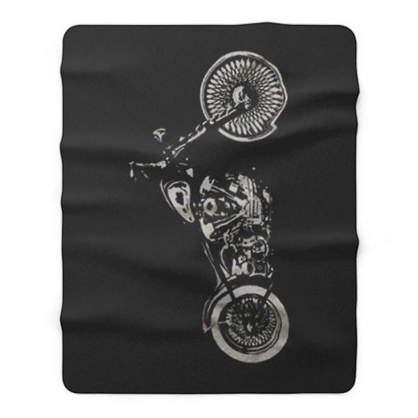 Cool Biker Motorbike Fleece Blanket