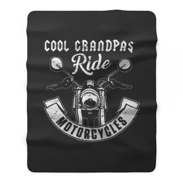 Cool Grandpa Ride Motorcycles Fleece Blanket