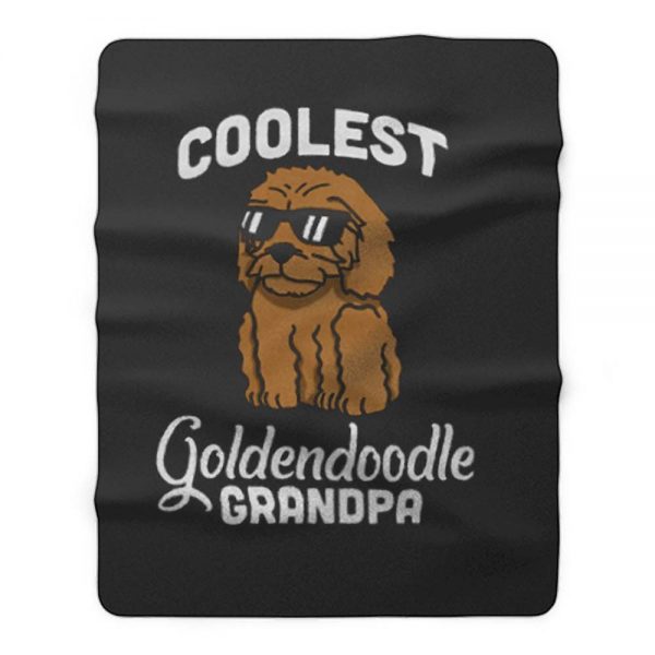 Coolest Goldendoodle Grandpa Fleece Blanket