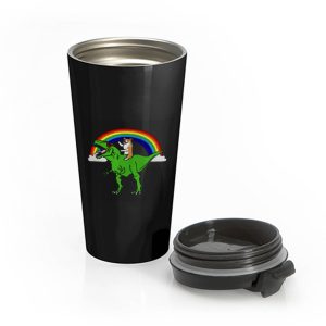 Corgi Riding T Rex Dinosaur Stainless Steel Travel Mug