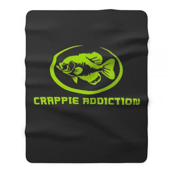 Crappie Addiction Funny Fishing Fleece Blanket