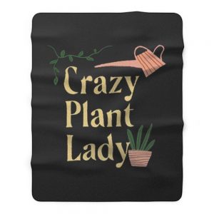 Crazy Plant Lady Fleece Blanket