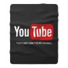 Customized YouTube Channel URL Fleece Blanket