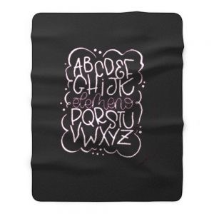 Cute Alphabet Fleece Blanket