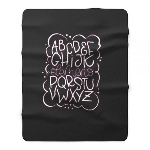 Cute Alphabet Fleece Blanket