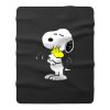 Cute Peanut Hug Snoopy Fleece Blanket