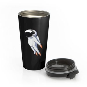 Cute astronaut flies using jet Stainless Steel Travel Mug