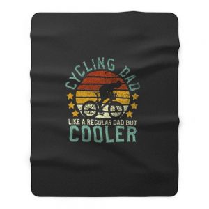 Cycling Dad Funny Vintage Fleece Blanket