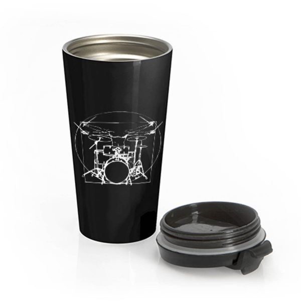 Da Vinci Drums Rock Drummer Stainless Steel Travel Mug