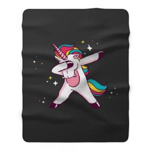 Dabbing Unicorn Fleece Blanket