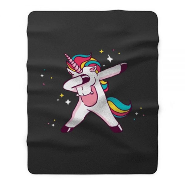 Dabbing Unicorn Fleece Blanket