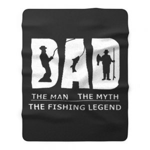 Dad Man Myth Legend Fishing Fleece Blanket