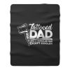 Dad Tattoo Biker Metal Fleece Blanket