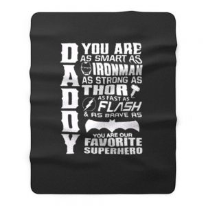 Daddy Superhero Fleece Blanket