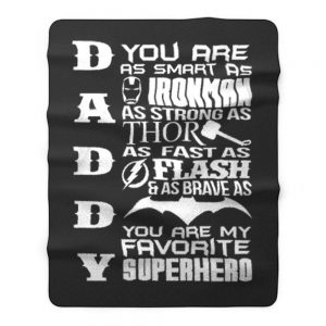 Daddy Superhero Marvel Thor Ironman Fleece Blanket