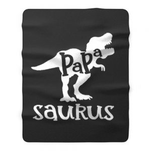 Dads Papasaurus Dinosaur Birthday Fleece Blanket