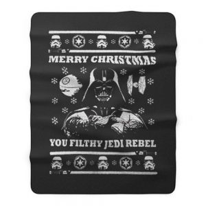 Darth Vader Merry Christmas You Filthy Jedi Rebel Fleece Blanket