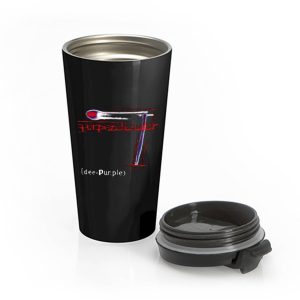 Deep Purple Purpendicular Stainless Steel Travel Mug