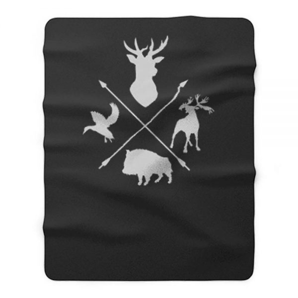 Deer Moose Waterfowl Boar Archery Fleece Blanket