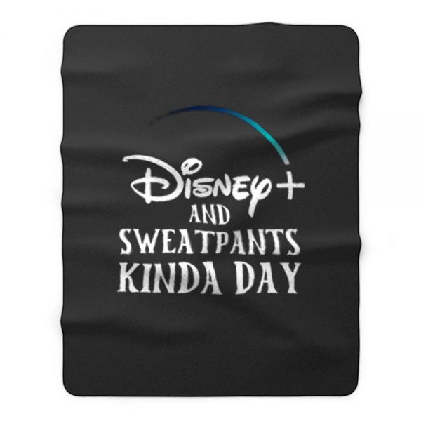 Disney Plus and Sweatpants Funny Fleece Blanket