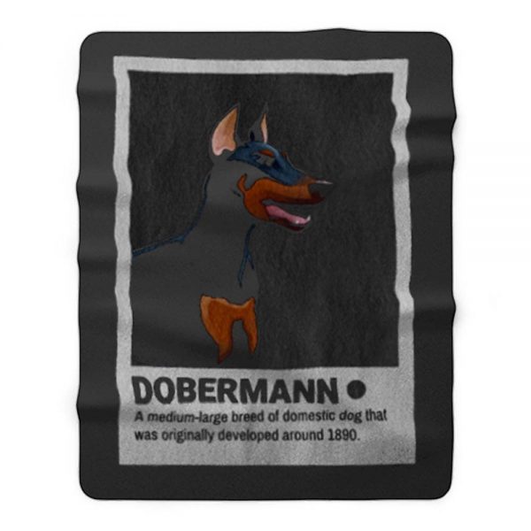 Doberman Dog Lovers Fleece Blanket