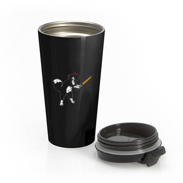 Dog Plays Cricket Stainless Steel Travel Mug