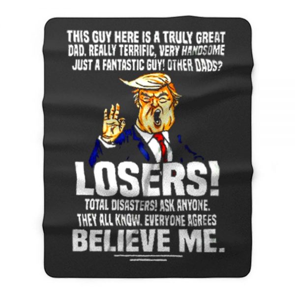 Donald Trump Fathers Day Fleece Blanket