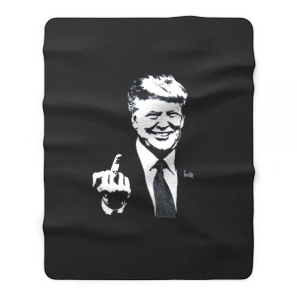 Donald Trump Middle Finger Make America Great Again Fleece Blanket