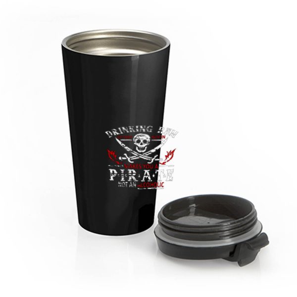 Drinking Rum Pirate Stainless Steel Travel Mug