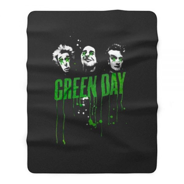 Drips Green Day Band Fleece Blanket