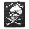 EAT The RICH Punk Band Socialist Socialism Fleece Blanket