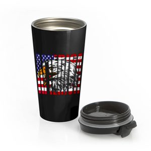 Eagle Mullet American Flag Stainless Steel Travel Mug