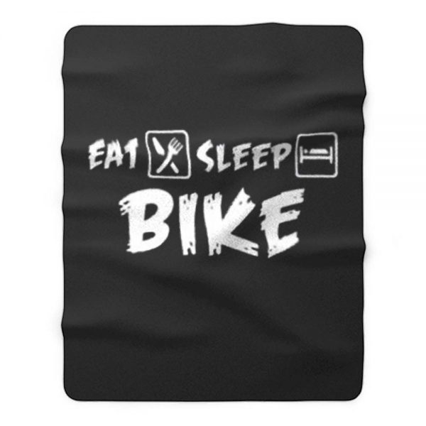 Eat Sleep Bike Fleece Blanket