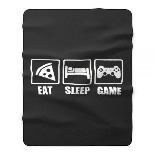 Eat Sleep Game Gaming Lovers Day Fleece Blanket