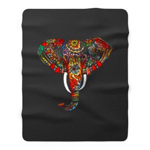 Elephant Ethnic Fleece Blanket