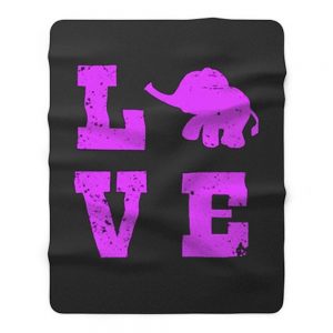 Elephants Love Elephant Lover Fleece Blanket