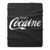 Enjoy Cocaine Funny Humor Parody Fleece Blanket