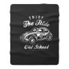 Enjoy The Ride Beetle Old School Car Fleece Blanket