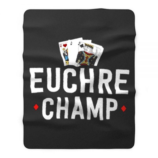 Euchre Champ Euchre Tournament Fleece Blanket