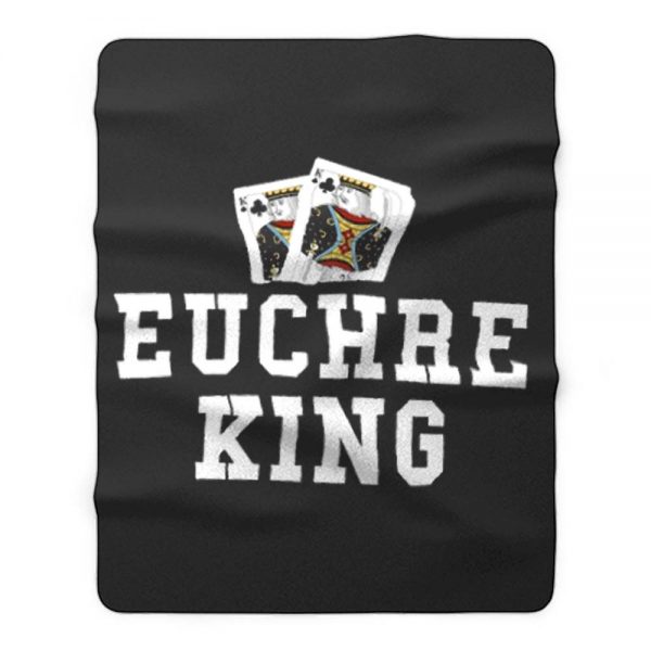 Euchre King Funny Euchre Player Fleece Blanket