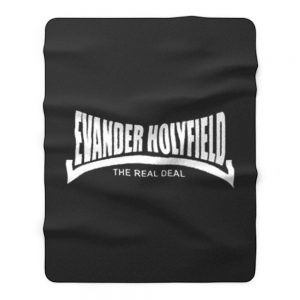 Evander Holyfield The Real Deal Boxing Fleece Blanket