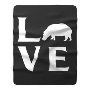 Extinction Animals Hippopotamus Love Fleece Blanket