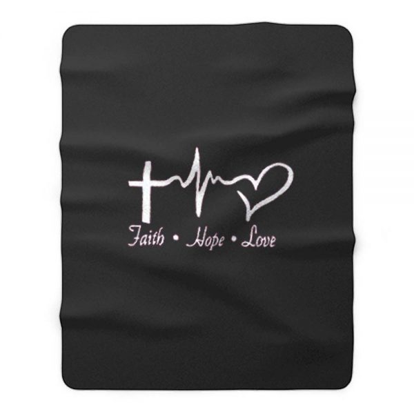 Faith Hope Love Fleece Blanket