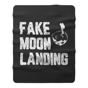 Fake Moon Landing Fleece Blanket