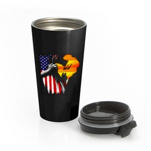 Father and son Usa Flag Stainless Steel Travel Mug